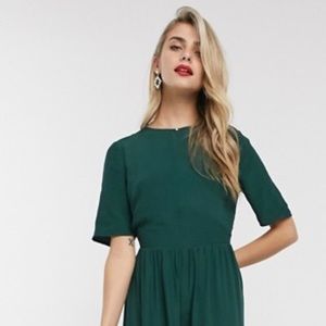 ASOS Dark Green/Hunter Green Midi Jumpsuit